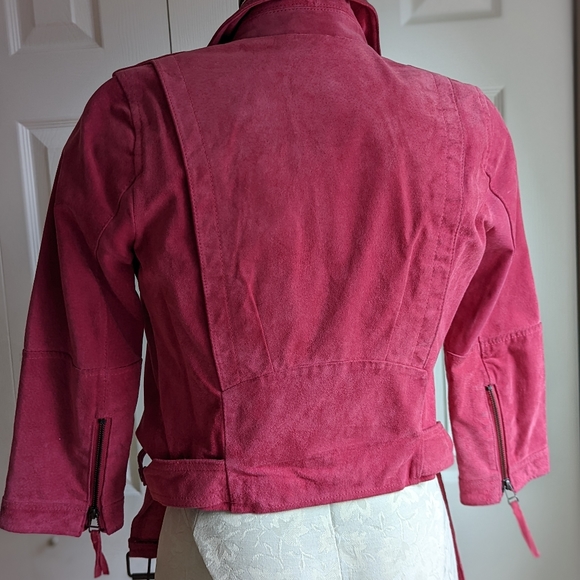 Zara Hot Pink Suede Jacket - Picture 4 of 4
